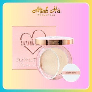 Phấn phủ Sivanna Colors Flawless Stay Powder Foundation HF8125 10g #01 Light Beige kiểm soát dầu, che phủ cao