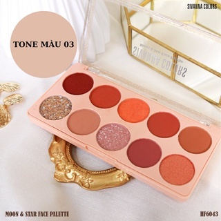 Bảng phấn mắt 10 ô Sivanna Colors Moon & Stars Face Palette HF6043 10g chất phấn mịn, dễ lên màu