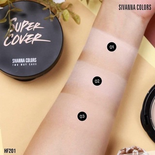 Phấn phủ Sivanna Super Cover Highest Wear Pact HF201 10g che phủ tốt lâu trôi