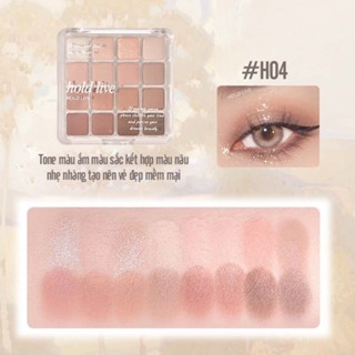 Bảng phấn mắt 16 ô HOLD LIVE Sunset Magic Eyeshadow 19.2g lấp lánh ánh nhũ lì