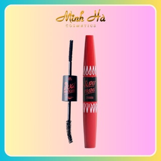 Mascara 2 đầu Sivanna Colors Super Model 5X Long Deep Black 4.5g uốn cong và làm dày, dài mi