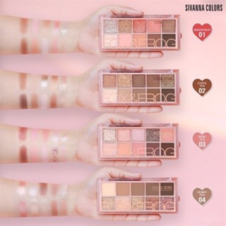 Phấn mắt Sivanna Colors Eyeshadow Palette Fox & Frog HF158 11g tông đào nhẹ nhàng