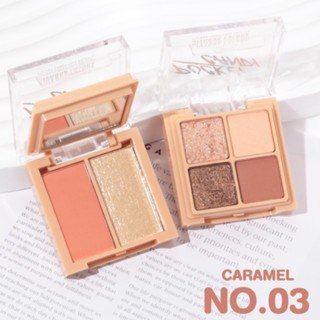 Bảng phấn mắt 4 ô Sivanna Color Pocket Candy Face Palette 9.6g chất mịn bám màu lâu trôi