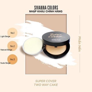 Phấn phủ Sivanna Super Cover Highest Wear Pact HF201 10g che phủ tốt lâu trôi