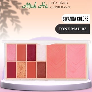 Bảng phấn mắt và má hồng Sivanna Colors Infatuated Pro Palette HF5021 10g chất phấn mịn bám màu tốt
