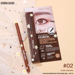 Gel kẻ mắt Sivanna Colors Fine Wateroof Eyeliner Gel HF772 1g chất gel mịn chống thấm nước