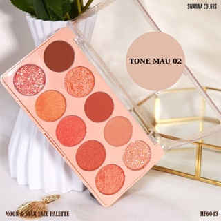 Bảng phấn mắt 10 ô Sivanna Colors Moon & Stars Face Palette HF6043 10g chất phấn mịn, dễ lên màu