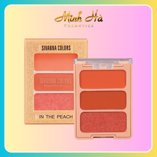 Má hồng Sivanna Colors Peach Pro Blush HF6030 4g vừa makeup cho cả má và mắt vô cùng tiện lợi