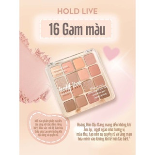 Bảng phấn mắt 16 ô HOLD LIVE Sunset Magic Eyeshadow 19.2g lấp lánh ánh nhũ lì