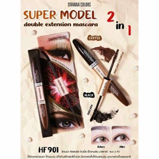 Mascara Sivanna Colors 2 đầu đen + nâu HF901 cho đôi mắt vẻ đẹp ấn tượng, quyến rũ