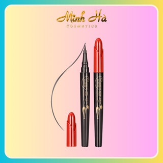 Kẻ mắt Sivanna Color Deep Black Xpress Rose Cat Eyeliner Pen WaterProof siêu mảnh 2g chống thấm nước, không bị trôi