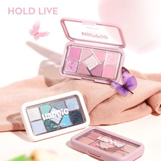 Bảng phấn mắt 9 ô Hold Live Happie HL630 trang điểm tự nhiên lấp lánh