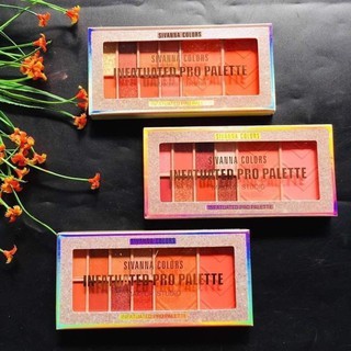 Bảng phấn mắt và má hồng Sivanna Colors Infatuated Pro Palette HF5021 10g chất phấn mịn bám màu tốt