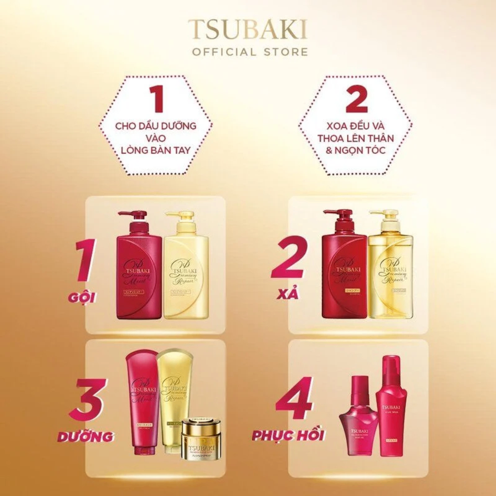Dầu dưỡng tóc Tsubaki 50ml phục hồi tóc hư tổn