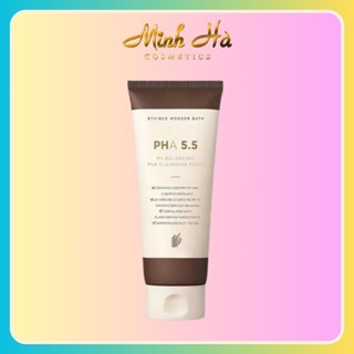 Sữa rửa mặt Byvibes Wonder Bath PHA 5.5 PH Balancing PHA Cleansing Foam 150ml giúp làm sạch các tế bào da chết