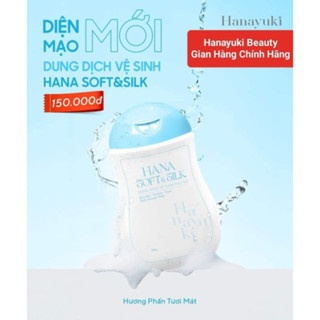 Dung dịch vệ sinh phụ nữ Soft & Silk Hanayuki 150g làm sạch nhẹ nhàng, không gây kích ứng, khô rát