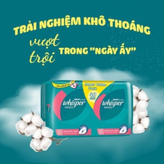 Băng vệ sinh Whisper ban ngày có cánh các loại nhỏ gọn siêu thấm hút