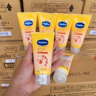 Dưỡng thể dưỡng trắng và chống nắng body Vaseline Healthy Bright 10x 50x 70x 50ml 70ml dưỡng sáng chuyên sâu giảm thâm