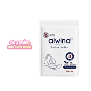 Băng vệ sinh Aiwina (Hương trà) miếng dùng thử 2pads chống tràn hiệu quả siêu thấm