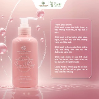 Dung dịch vệ sinh phụ nữ Rose Merry 120/300ml làm sạch dịu nhẹ an toàn cho mẹ bầu