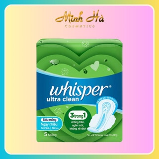 Băng vệ sinh Whisper ban ngày có cánh các loại nhỏ gọn siêu thấm hút