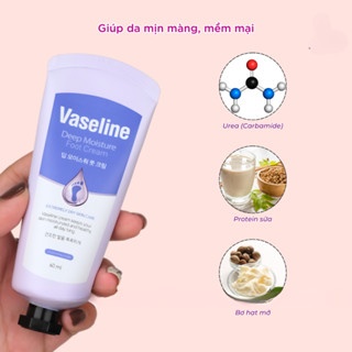 Kem dưỡng da tay và chân Vaseline Deep Moisture Cream 60ml dưỡng ẩm giúp da mềm mại