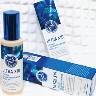 Kem nền Collagen ENOUGH Ultra X10 SPF50+ PA+++ 100ml mỏng nhẹ kiềm dầu tốt