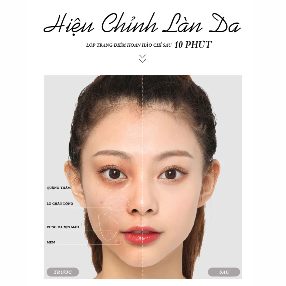 Kem nâng tông Hexze Radiant Lazy Cream 50ml làm sáng da mỏng nhẹ không bết dính