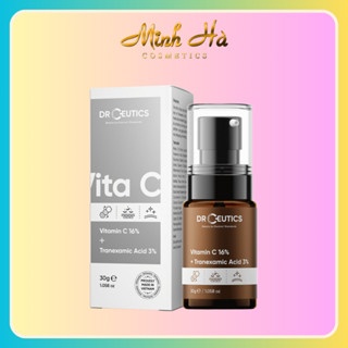 Serum Drceutics Vitamin C 16% + Tranexamic Acid 3% 30ml giúp da trắng sáng đều màu, giảm thâm nám