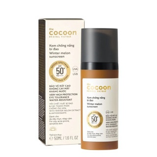 Kem chống nắng bí đao Cocoon quang phổ rộng SPF 50+ PA ++++ 50ml giúp bảo vệ da, giảm bóng nhờn