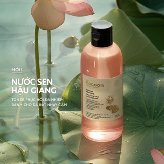 Nước sen Hậu Giang Cocoon Lotus Soothing Toner 310ml cấp ẩm phục hồi làn da
