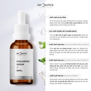 Serum Drceutics Hyaluronic + NMFs 30ml giúp da luôn ẩm mượt, căng bóng