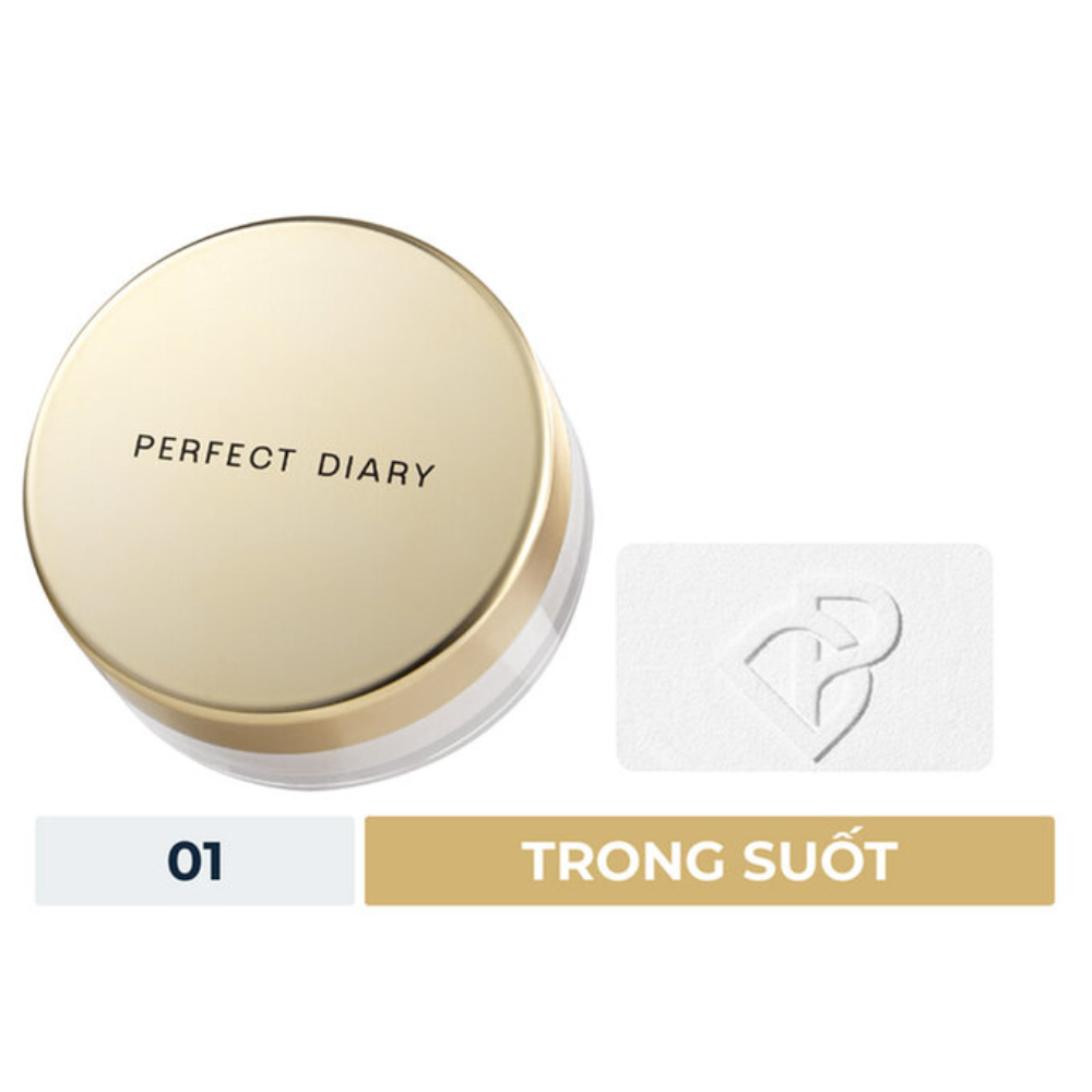 Phấn phủ Perfect Diary Weightless Soft Velvet Blurring Loose Powder 7g kiềm dầu nâng tone nhẹ tự nhiên