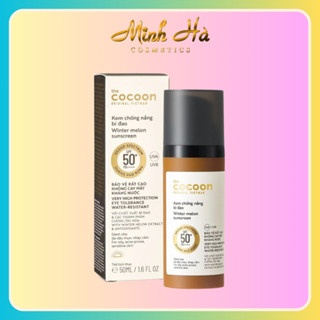Kem chống nắng bí đao Cocoon quang phổ rộng SPF 50+ PA ++++ 50ml giúp bảo vệ da, giảm bóng nhờn