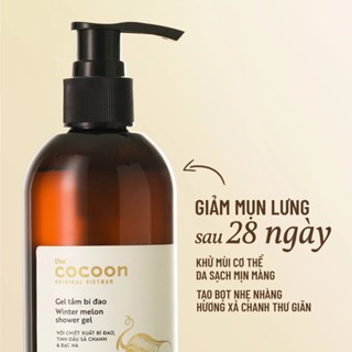 Gel tắm bí đao Cocoon Winter Melon Shower Gel 310ml hỗ trợ giảm mụn thâm mụn cơ thể