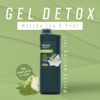 Sữa tắm Dicora Urban Fit Matcha Tea & Pear 400ml làm sạch và giúp da căng mịn