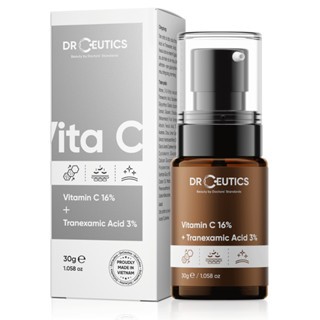 Serum Drceutics Vitamin C 16% + Tranexamic Acid 3% 30ml giúp da trắng sáng đều màu, giảm thâm nám