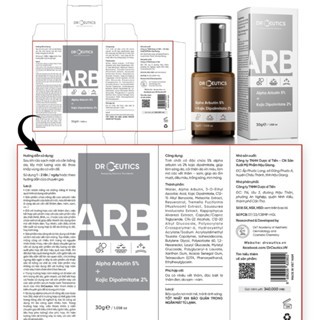 Tinh chất Drceutics ARB Alpha Arbutin 5% + Kojic Dipalmitate 2% 30g dưỡng trắng và làm mờ đốm nâu