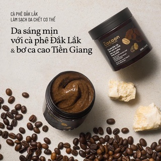 Tẩy da chết cà phê Đắk Lắk Cocoon 200ml làm sạch da chết đem lại làn da mịn màng
