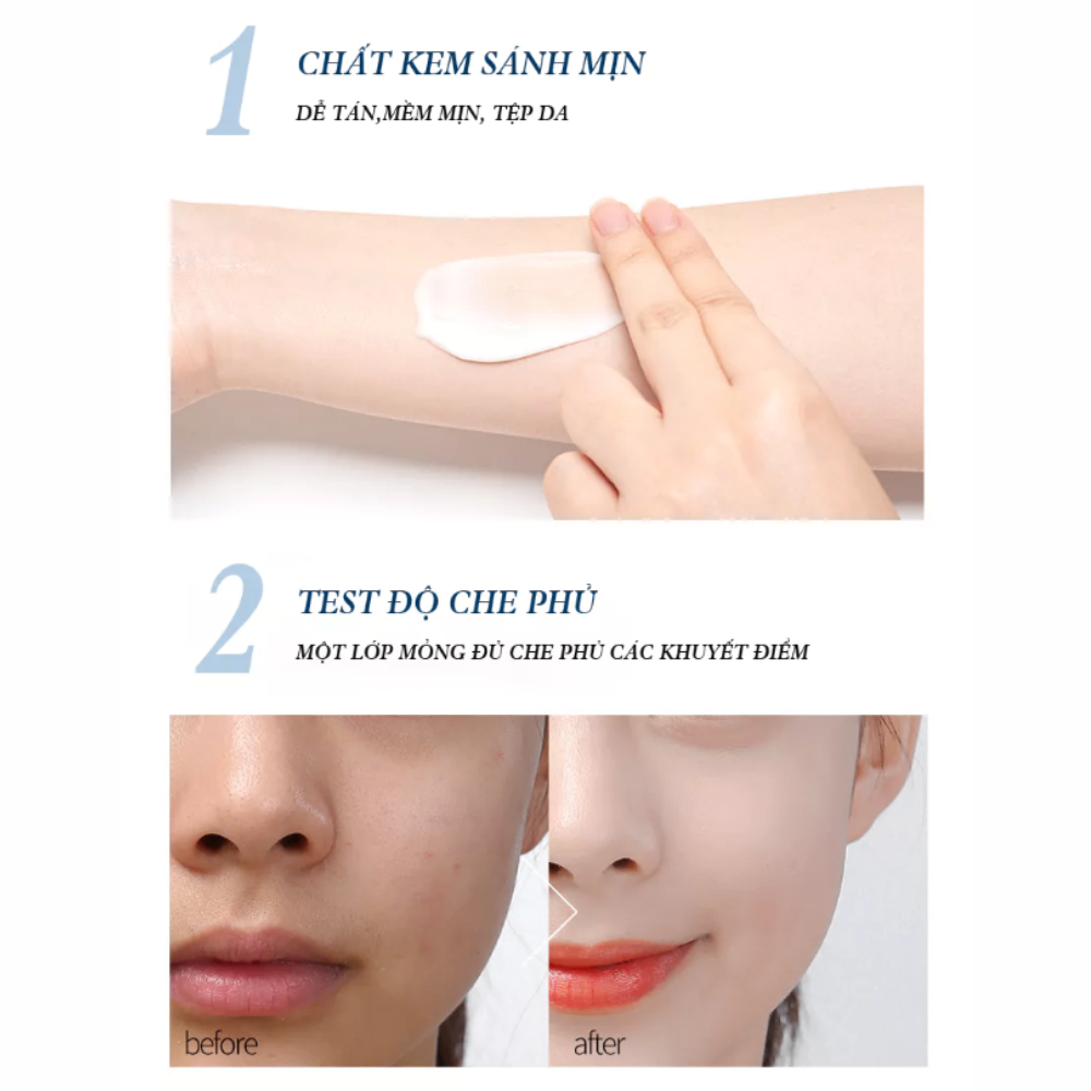 Kem nâng tông Hexze Radiant Lazy Cream 50ml làm sáng da mỏng nhẹ không bết dính