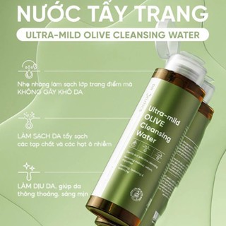 Nước tẩy trang Drceutics Ultra-mild OLIVE Cleansing Water 500ml làm dịu, làm mềm da và dưỡng ẩm cho da