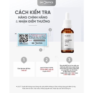 Serum Drceutics Hyaluronic + NMFs 30ml giúp da luôn ẩm mượt, căng bóng