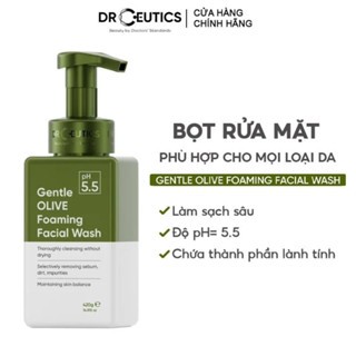 Sữa rửa mặt DrCeutics Gentle Olive Foaming Facial Wash 420g làm sạch dịu nhẹ