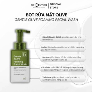 Sữa rửa mặt DrCeutics Gentle Olive Foaming Facial Wash 420g làm sạch dịu nhẹ