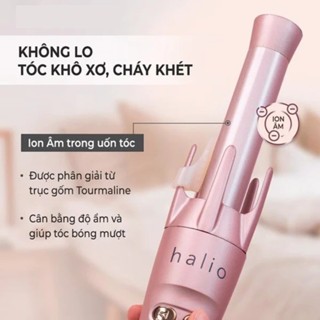 Máy uốn tóc làm xoăn tự động Halio InstaCurl Premium Automatic & làm xoăn tự xoay Halio Auto Rotating Hair Curler