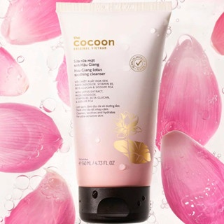 Sữa rửa mặt Cocoon sen Hậu Giang 140ml làm sạch sâu duy trì độ ẩm tự nhiên cho da
