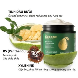 Kem ủ tóc bưởi Cocoon Pomelo hair mask 200ml giảm gãy rụng và làm mềm tóc
