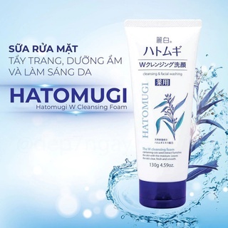 Sữa rửa mặt Hatomugi Naturie Nhật Bản - Màu trắng 170g chiết xuất hạt ý dĩ cấp ấm và dưỡng da