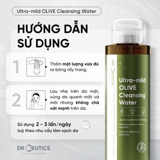 Nước tẩy trang Drceutics Ultra-mild OLIVE Cleansing Water 500ml làm dịu, làm mềm da và dưỡng ẩm cho da