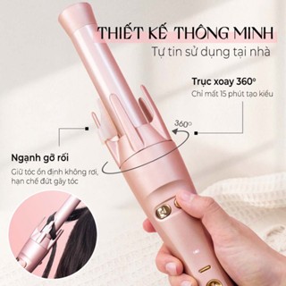 Máy uốn tóc làm xoăn tự động Halio InstaCurl Premium Automatic & làm xoăn tự xoay Halio Auto Rotating Hair Curler